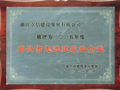 2015年度嘉兴市先进建筑业企业